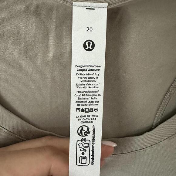 Lululemon Love Tank Top Riverstone - Size 20 - NWT - Picture 6 of 7